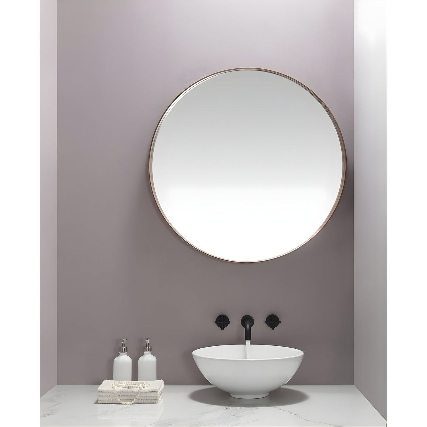 Wallora Wall-Mounted Bathroom Sink Faucet with Dual Handles