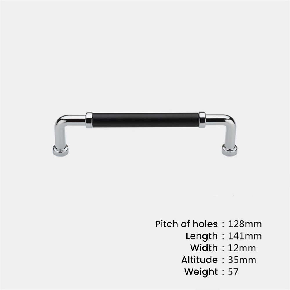 Two-Tone Round Bar Cabinet Pulls and Knobs for Dressers