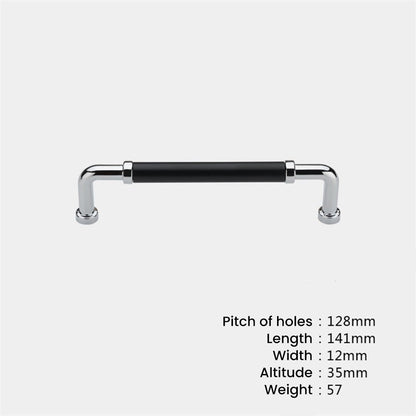 Two-Tone Round Bar Cabinet Pulls and Knobs for Dressers