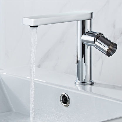 Keston Modern Single-Handle 360° Swivel Bathroom Sink Faucet with Flat Spout