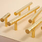 Hammered Round Brass Cabinet Pulls in Gold