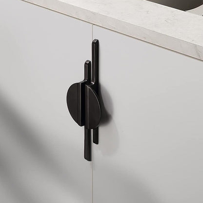 Half Moon Cabinet Pulls, Zinc Alloy Drawer Handles with Extended Bar