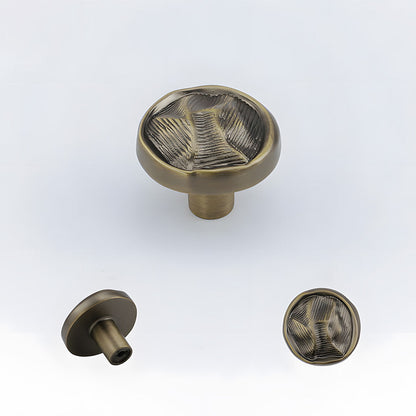 Organic Round Textured Zinc Alloy Cabinet Knobs
