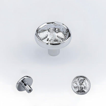 Organic Round Textured Zinc Alloy Cabinet Knobs