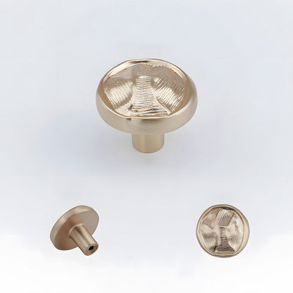 Organic Round Textured Zinc Alloy Cabinet Knobs