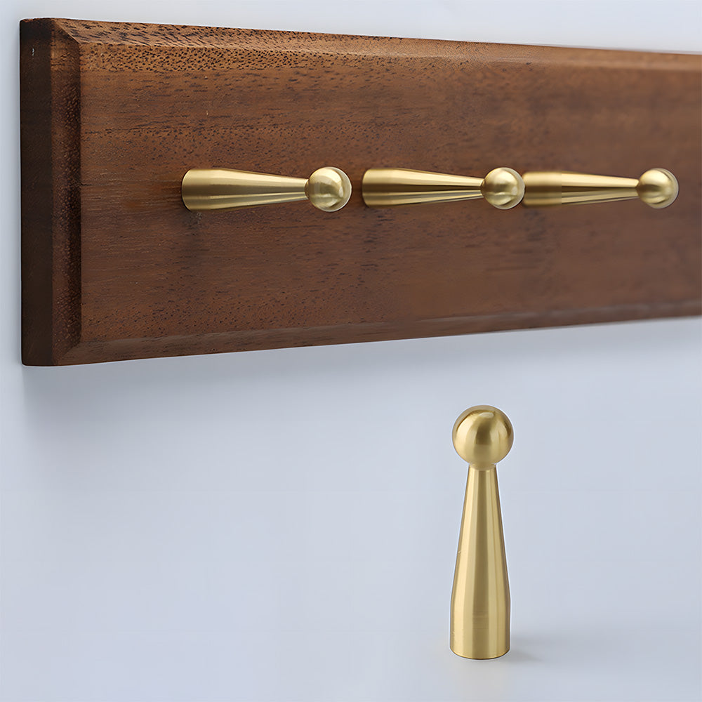 Modern Solid Brass Wall Pegs for Coats & Bags