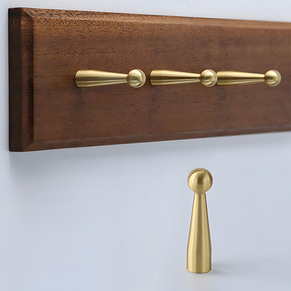 Modern Solid Brass Wall Pegs for Coats & Bags