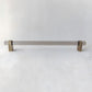 Acrylic Round Bar Drawer Pulls and Cabinet Handles with Brass