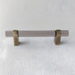 Acrylic Round Bar Drawer Pulls and Cabinet Handles with Brass