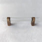 Acrylic Round Bar Drawer Pulls and Cabinet Handles with Brass