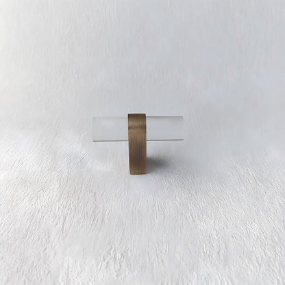 Acrylic Round Bar Drawer Pulls and Cabinet Handles with Brass