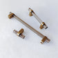 Acrylic Round Bar Drawer Pulls and Cabinet Handles with Brass