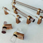 Acrylic Round Bar Drawer Pulls and Cabinet Handles with Brass