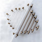 Acrylic Round Bar Drawer Pulls and Cabinet Handles with Brass