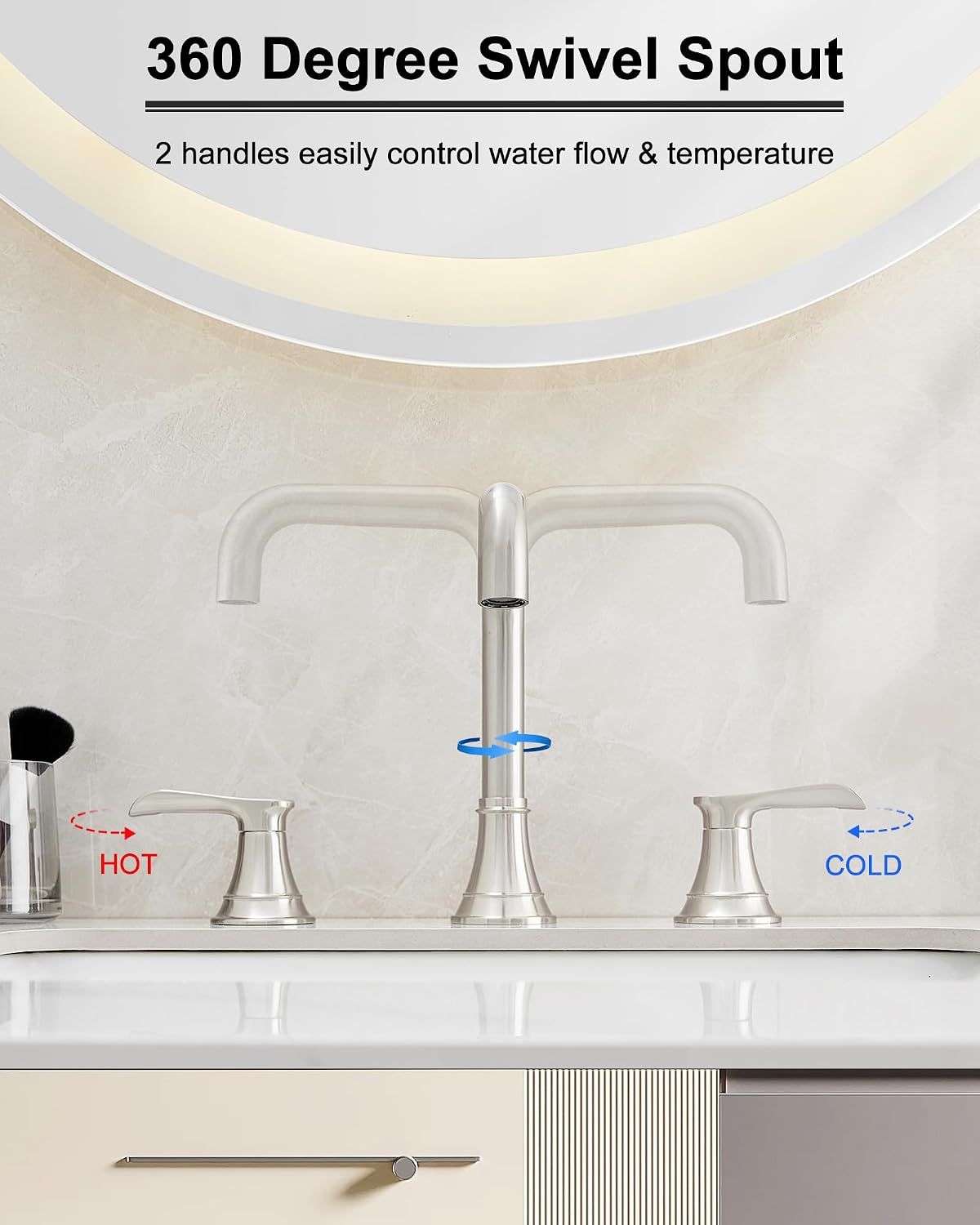 Adjust hot and cold water separately