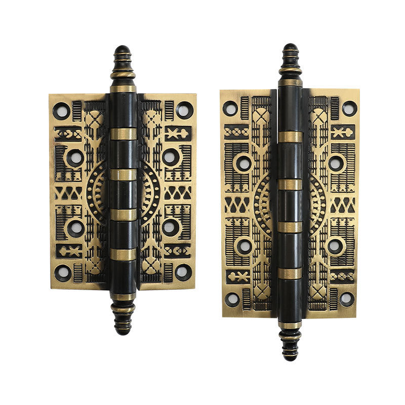 Alton Decorative Brass Door Hinges for Interior Doors, 4- and 5-Inch Options