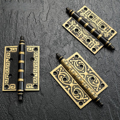 Alton Decorative Brass Door Hinges for Interior Doors, 4- and 5-Inch Options