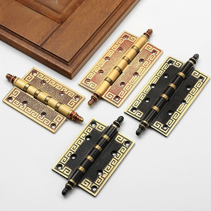 Alton Decorative Brass Door Hinges for Interior Doors, 4- and 5-Inch Options