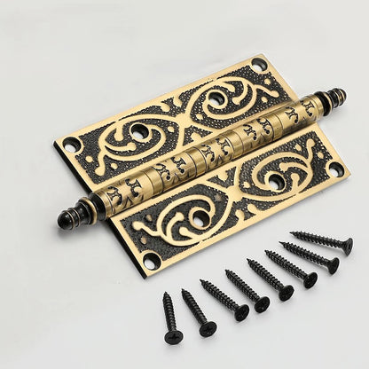 Alton Decorative Brass Door Hinges for Interior Doors, 4- and 5-Inch Options