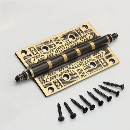 Alton Decorative Brass Door Hinges for Interior Doors, 4- and 5-Inch Options