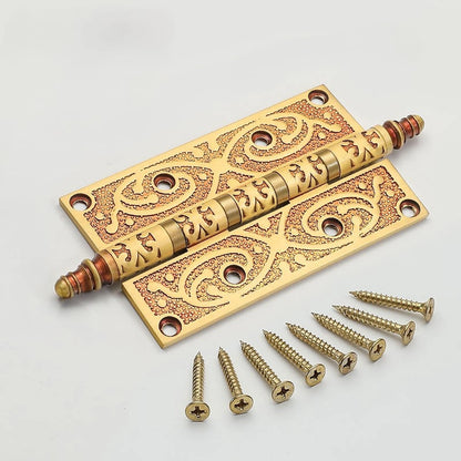 Alton Decorative Brass Door Hinges for Interior Doors, 4- and 5-Inch Options