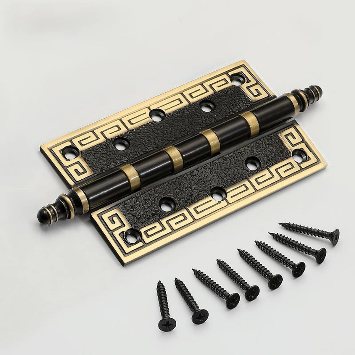 Alton Decorative Brass Door Hinges for Interior Doors, 4- and 5-Inch Options