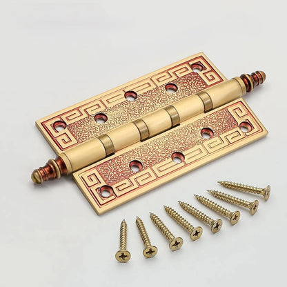 Alton Decorative Brass Door Hinges for Interior Doors, 4- and 5-Inch Options