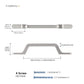 Angled Bar Cabinet Pulls, Aluminum Alloy Drawer Handles