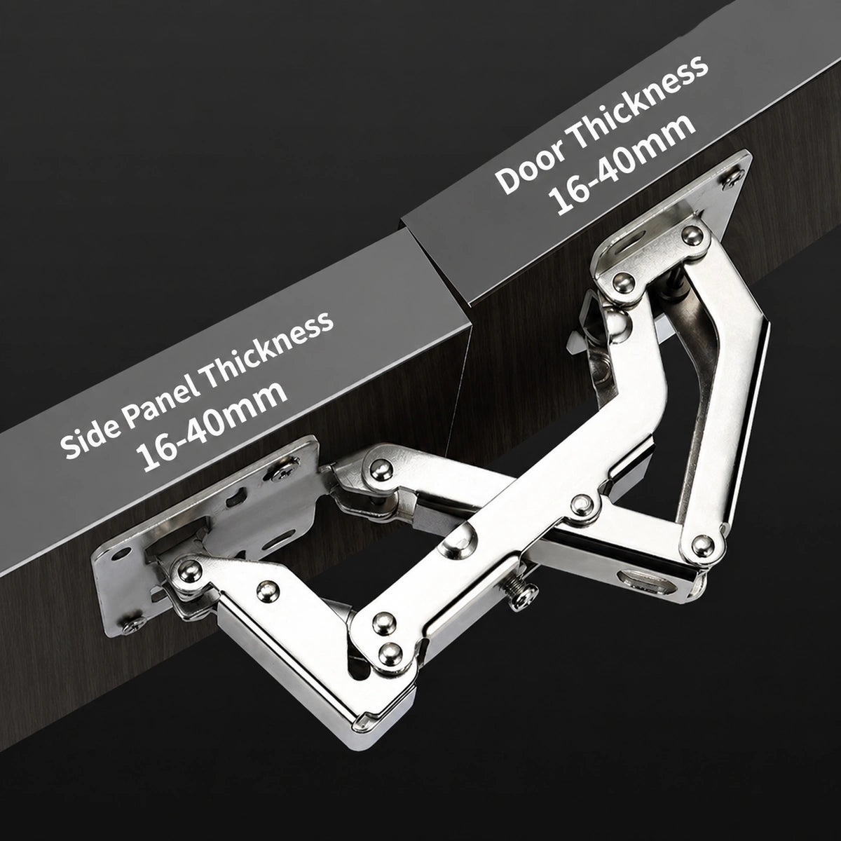 Arden 170° Soft-Close No-Bore Surface-Mount Concealed Cabinet Hinge – Adjustable 135°–175° Opening