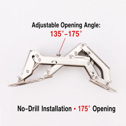 Arden 170° Soft-Close No-Bore Surface-Mount Concealed Cabinet Hinge – Adjustable 135°–175° Opening