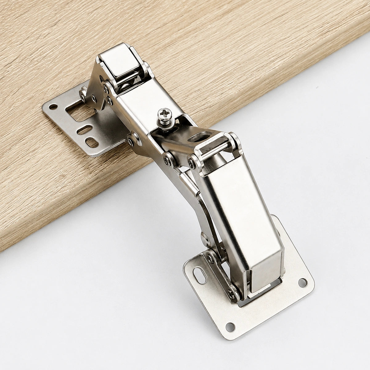 Arden 170° Soft-Close No-Bore Surface-Mount Concealed Cabinet Hinge – Adjustable 135°–175° Opening