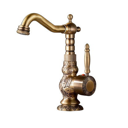 Aria Antique Single-Handle Single-Hole Bathroom Sink Faucet