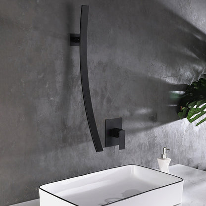 Aria Contemporary Wall-Mounted Waterfall Bathroom Faucet