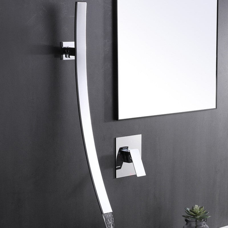 Aria Contemporary Wall-Mounted Waterfall Bathroom Faucet