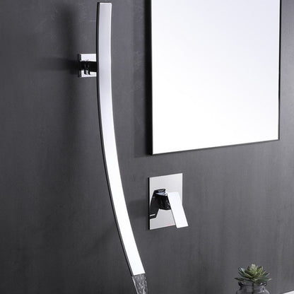 Aria Contemporary Wall-Mounted Waterfall Bathroom Faucet