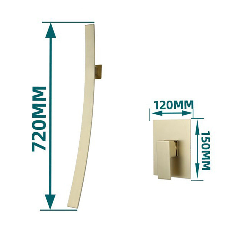 Aria Contemporary Wall-Mounted Waterfall Bathroom Faucet - Dimensions