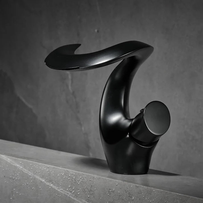 Aria Modern Single Handle Waterfall Bathroom Sink Faucet