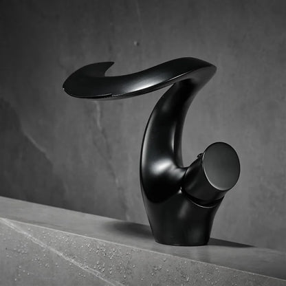 Aria Modern Single Handle Waterfall Bathroom Sink Faucet