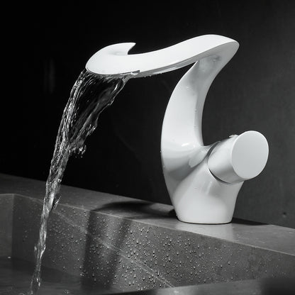 Aria Modern Single Handle Waterfall Bathroom Sink Faucet
