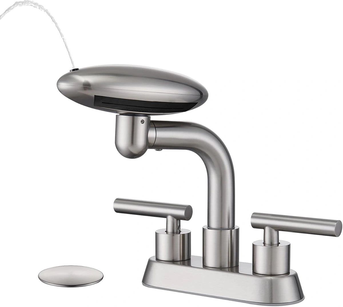 Aria Modern Two-Handle 4-Inch Centerset Waterfall Bathroom Faucet
