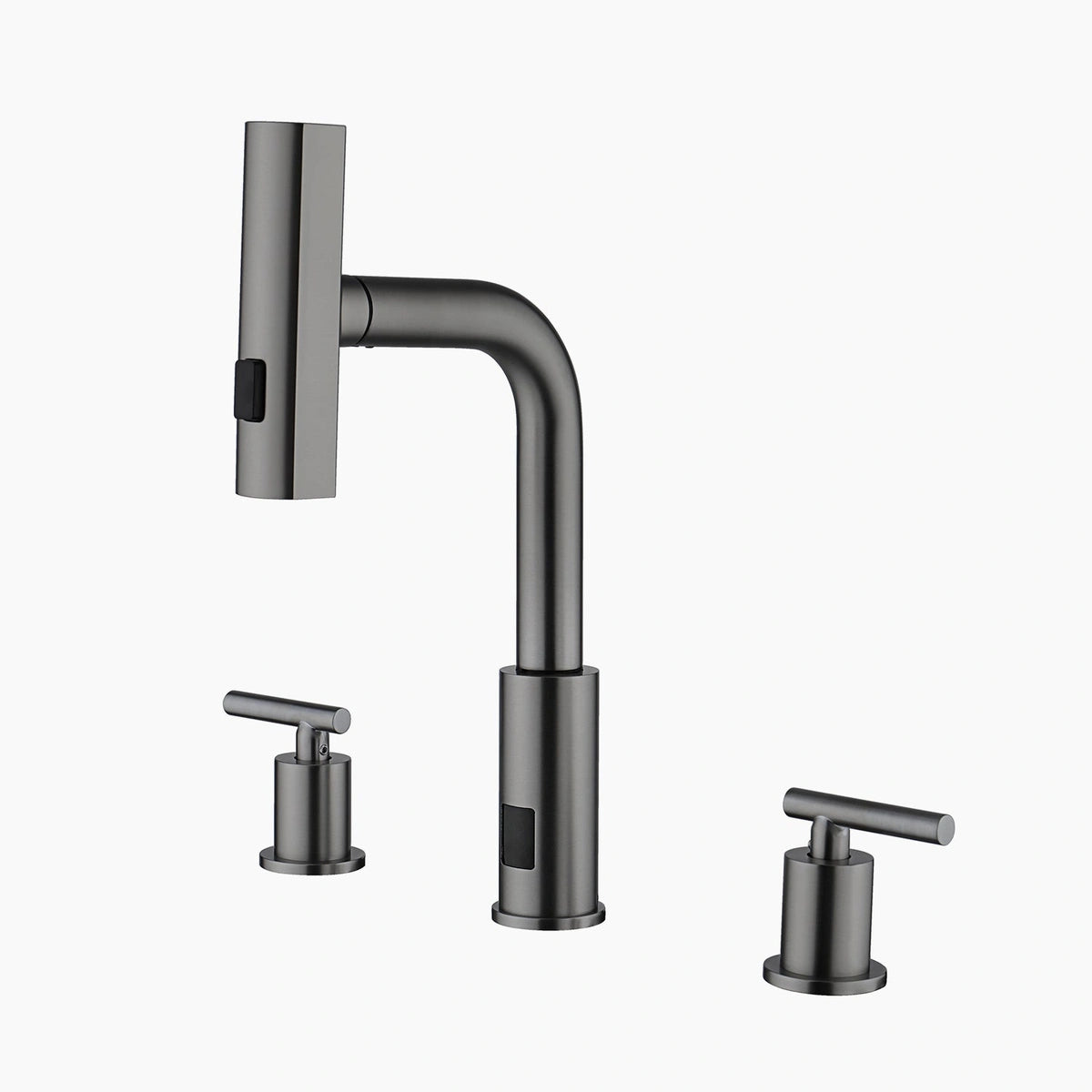 Aurelia Modern Two-Handle Widespread Waterfall Bathroom Faucet With Pull-Out Sprayer
