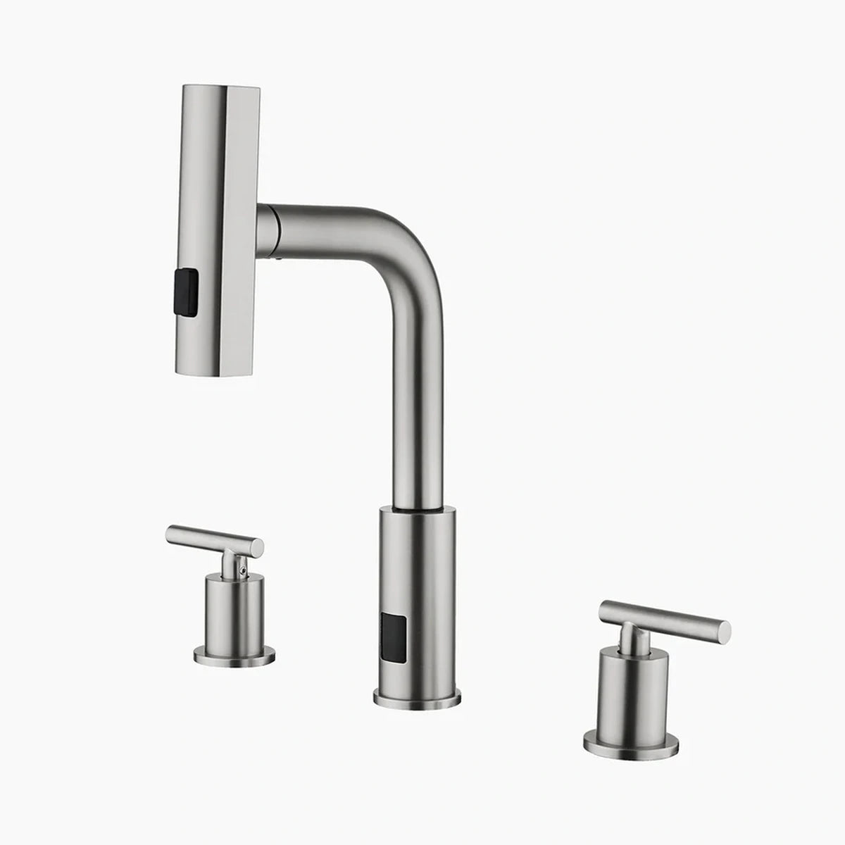Aurelia Modern Two-Handle Widespread Waterfall Bathroom Faucet With Pull-Out Sprayer