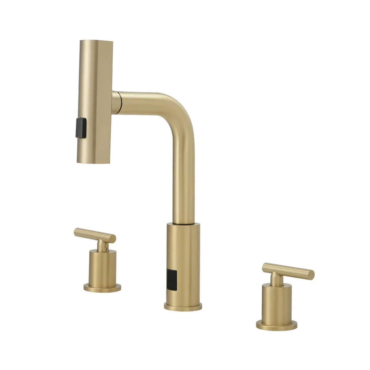 Aurelia Modern Two-Handle Widespread Waterfall Bathroom Faucet With Pull-Out Sprayer
