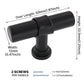 Matte Black Round Bar Cabinet Pulls and T-Bar Knobs