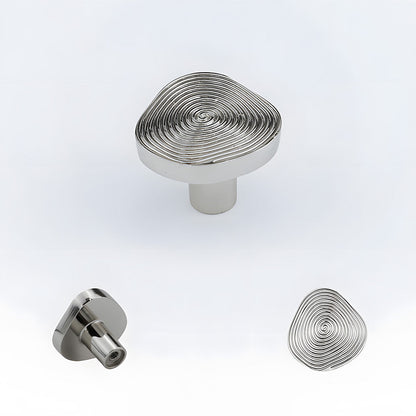 Organic Round Textured Zinc Alloy Cabinet Knobs