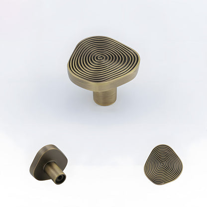 Organic Round Textured Zinc Alloy Cabinet Knobs