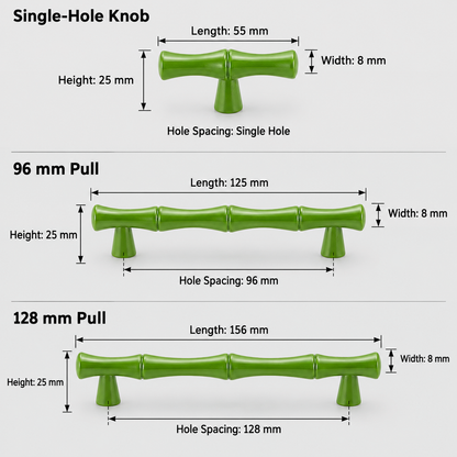 Bamboo Cabinet Pulls and T-Bar Knobs