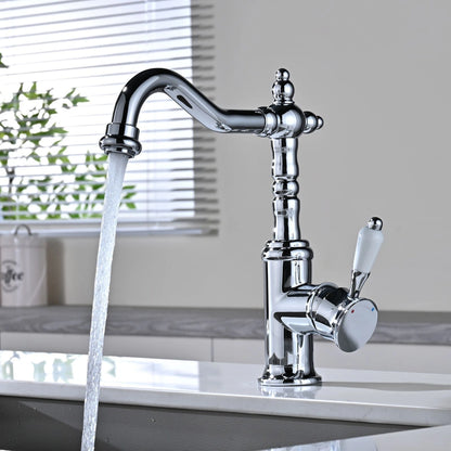 Belluno Antique Single-Handle Single-Hole Bathroom Sink Faucet