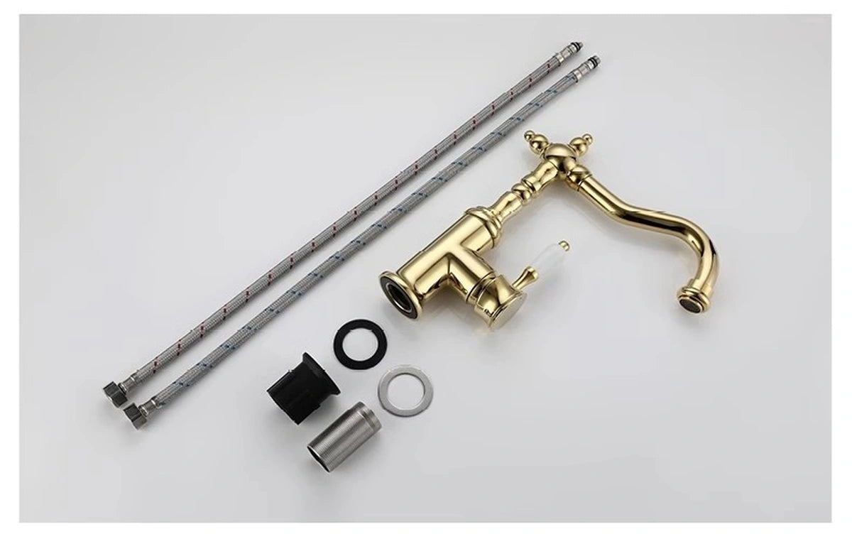 Belluno Antique Single-Handle Single-Hole Bathroom Sink Faucet - What is included