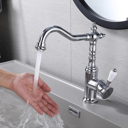 Belluno Antique Single-Handle Single-Hole Bathroom Sink Faucet with 360° Swivel Spout